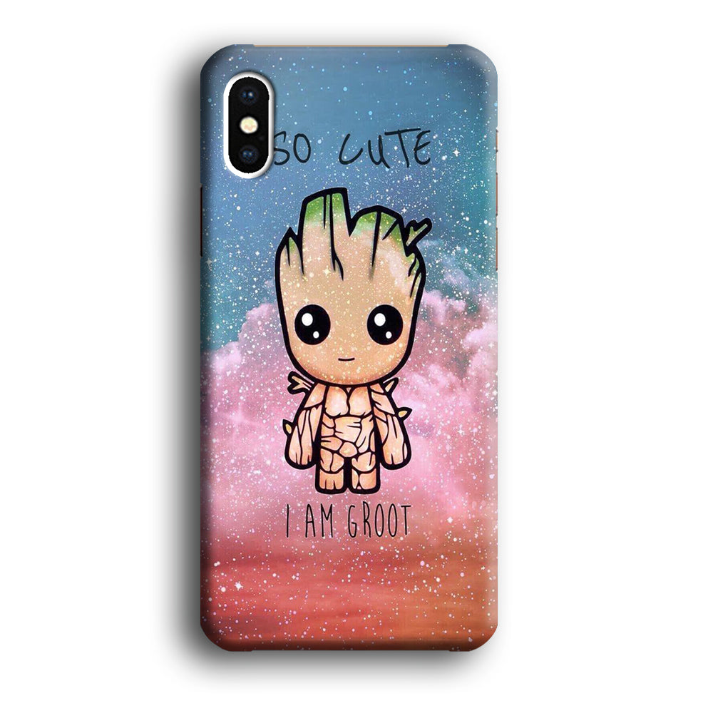 Groot Cute Glitter iPhone X Case