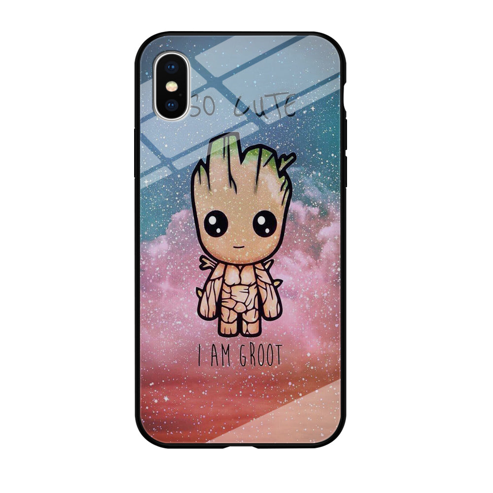 Groot Cute Glitter iPhone X Case