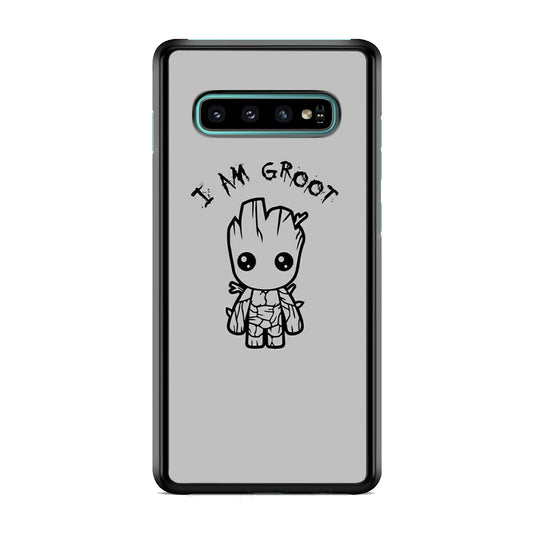 Groot Silver Paint Samsung Galaxy S10 Case