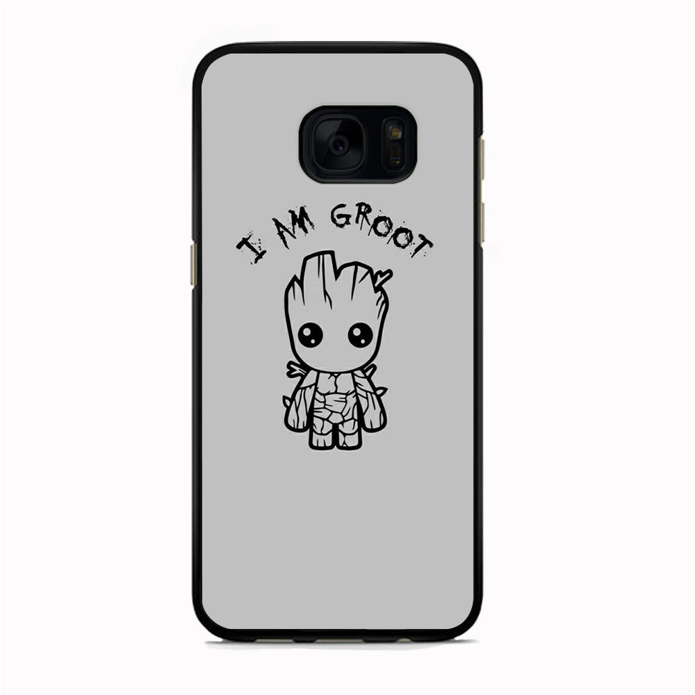 Groot Silver Paint Samsung Galaxy S7 Edge Case