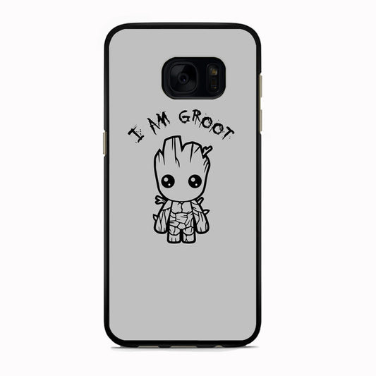 Groot Silver Paint Samsung Galaxy S7 Edge Case