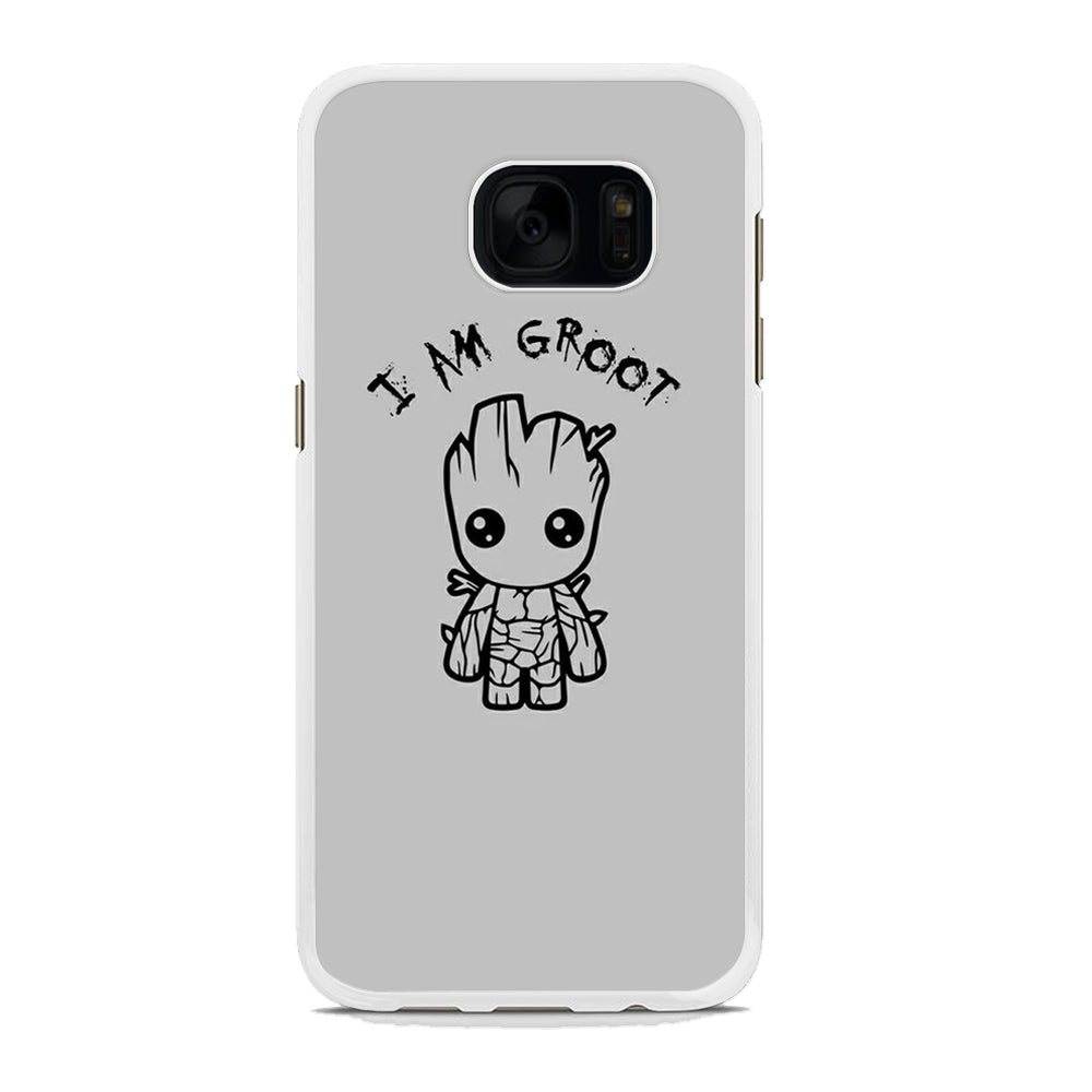 Groot Silver Paint Samsung Galaxy S7 Case