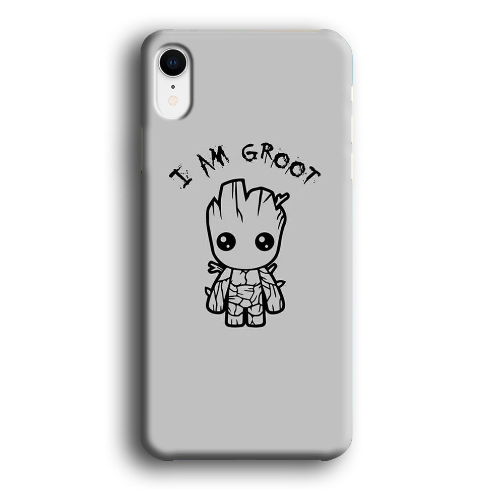 Groot Silver Paint iPhone XR Case