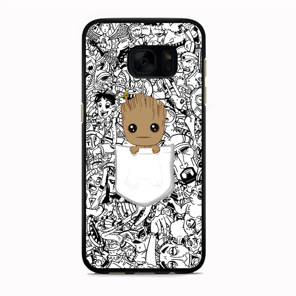Grooth Pocket Doodle Patern Samsung Galaxy S7 Edge Case