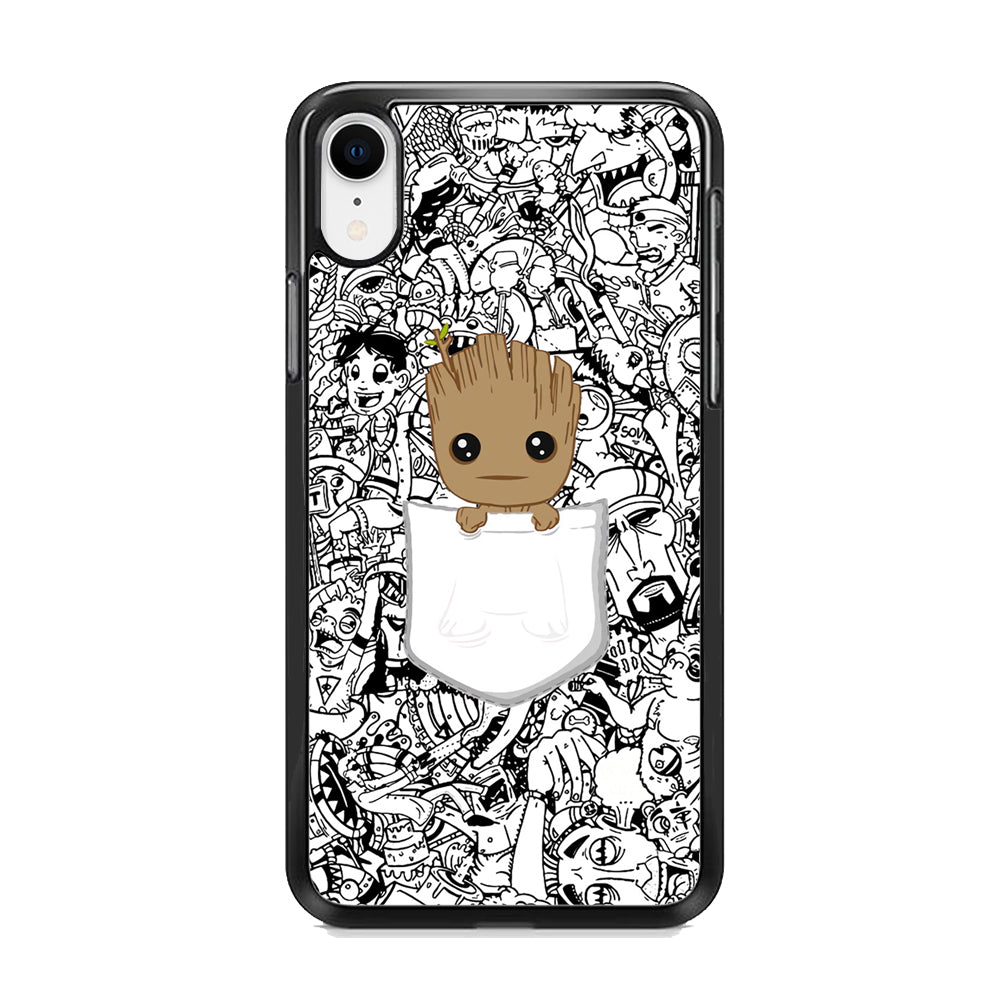 Grooth Pocket Doodle Patern iPhone XR Case