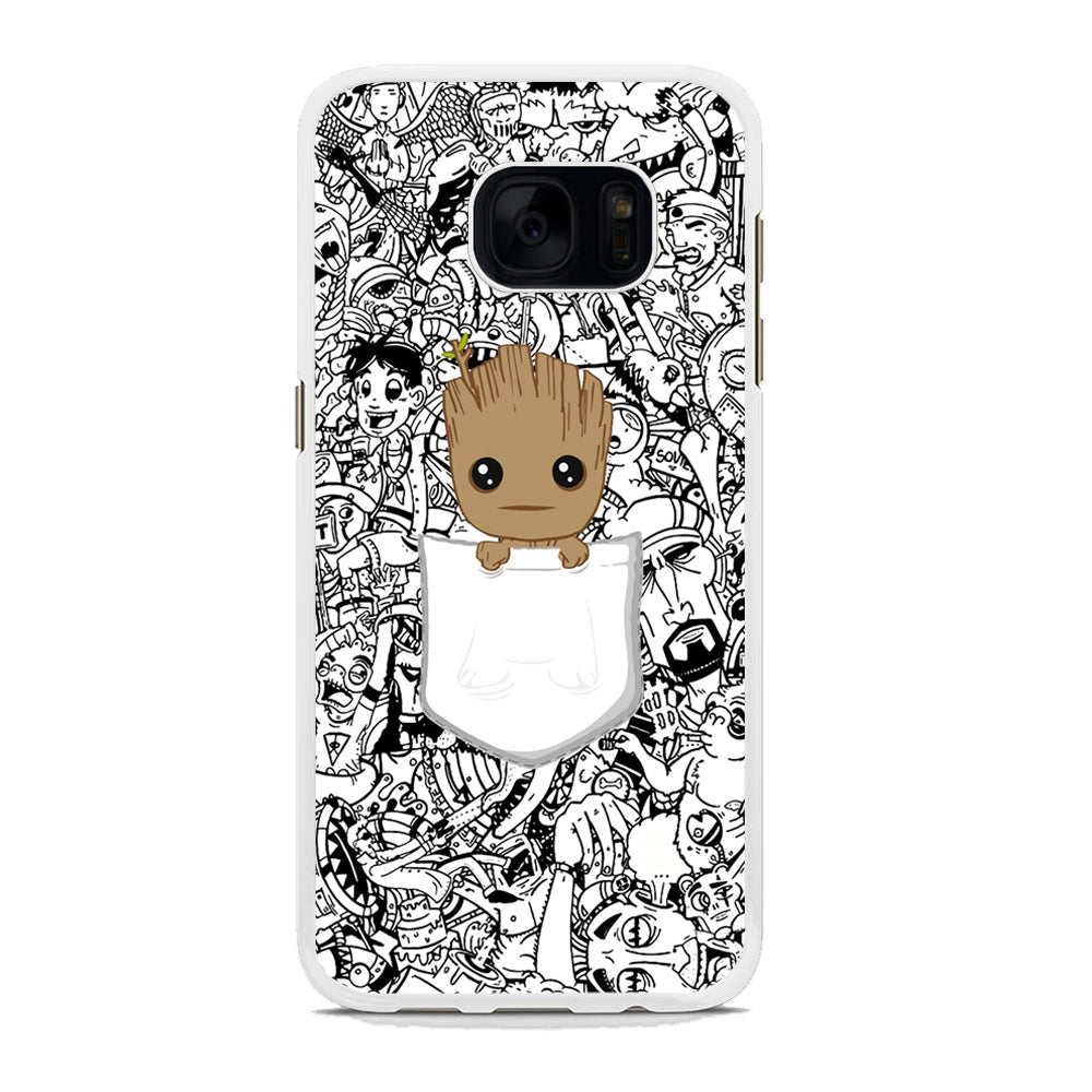 Grooth Pocket Doodle Patern Samsung Galaxy S7 Case