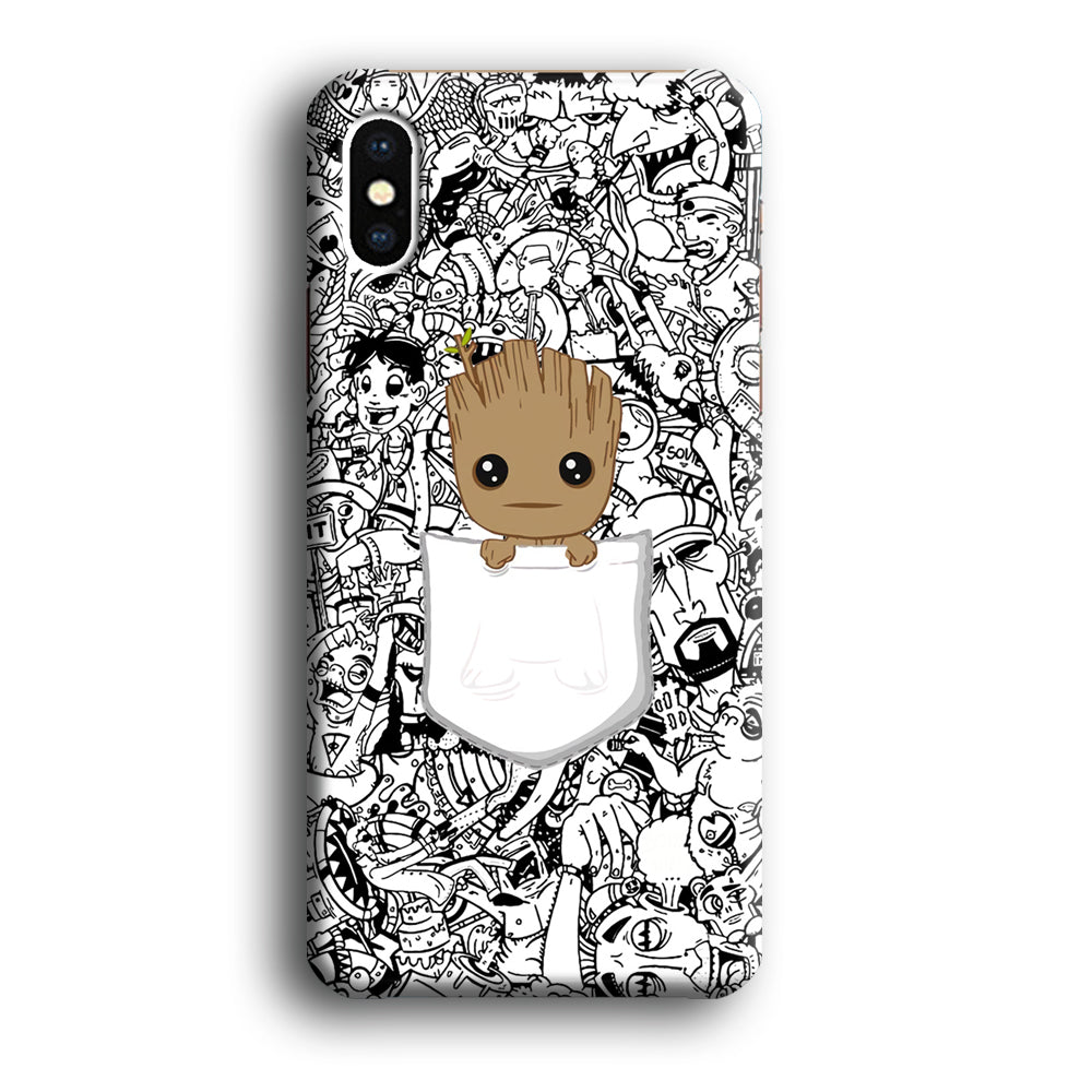 Grooth Pocket Doodle Patern iPhone X Case