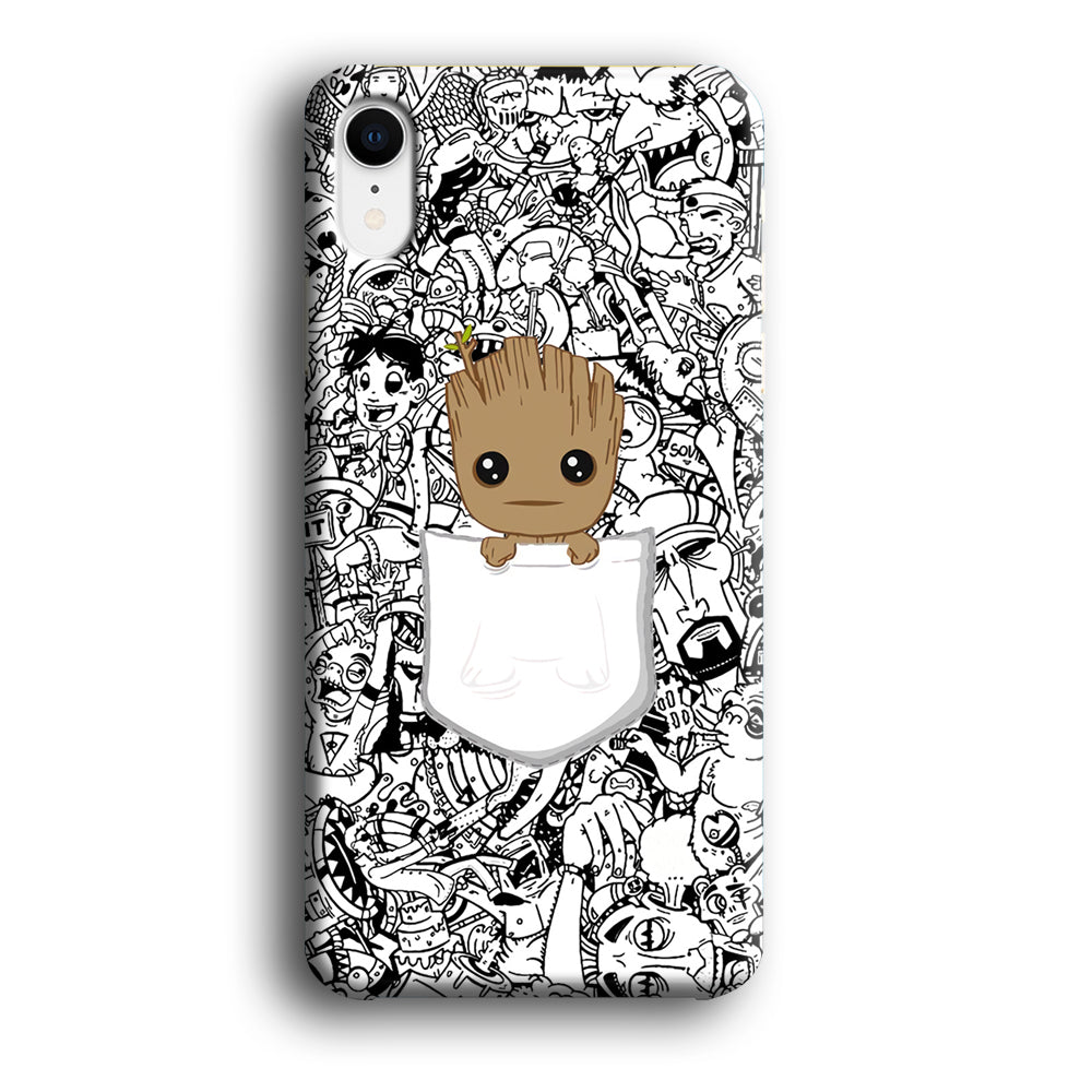Grooth Pocket Doodle Patern iPhone XR Case