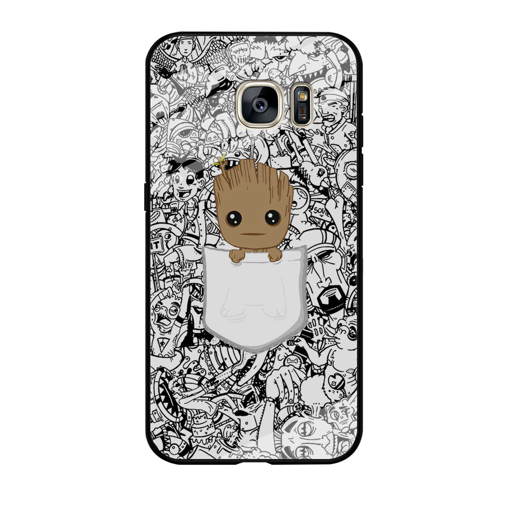 Grooth Pocket Doodle Patern Samsung Galaxy S7 Edge Case