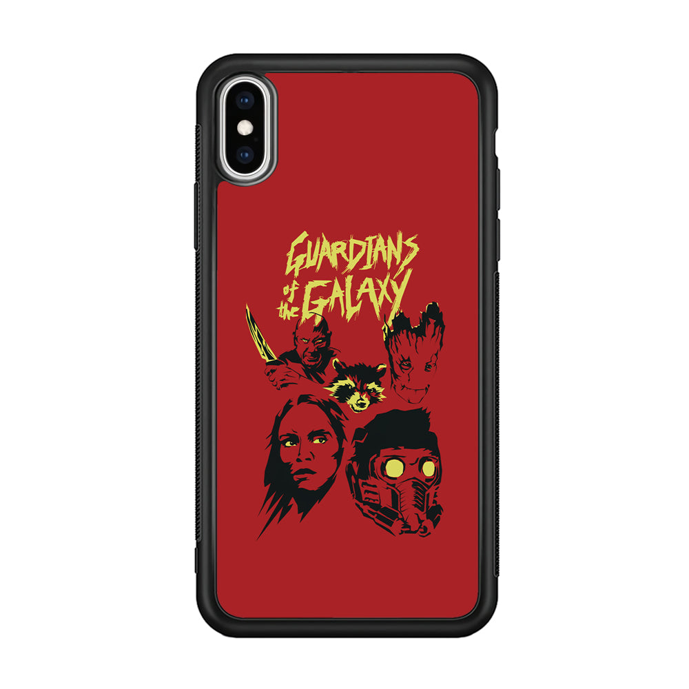 Guardians of The Galaxy Five Silhouette iPhone X Case