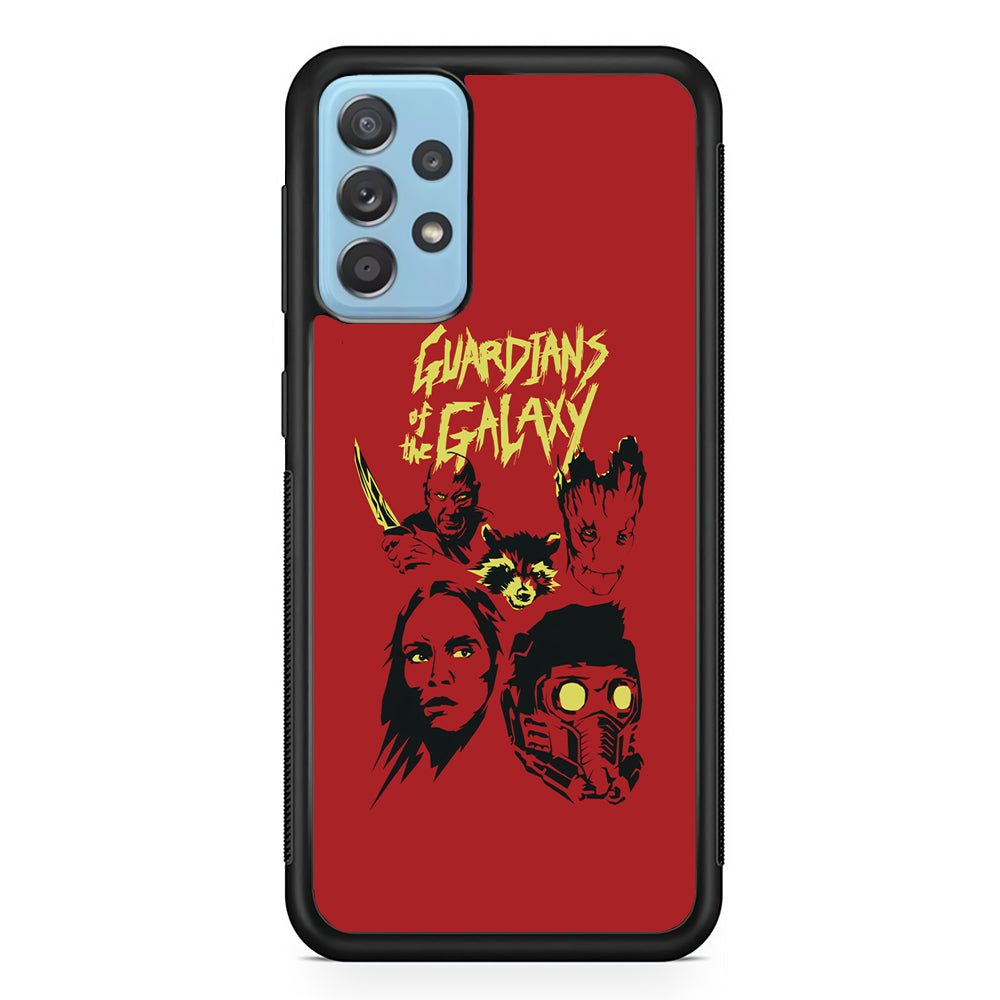 Guardians of The Galaxy Five Silhouette Samsung Galaxy A72 Case