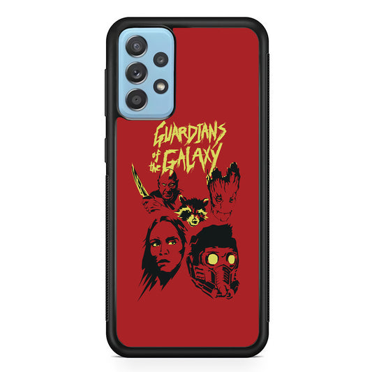 Guardians of The Galaxy Five Silhouette Samsung Galaxy A72 Case