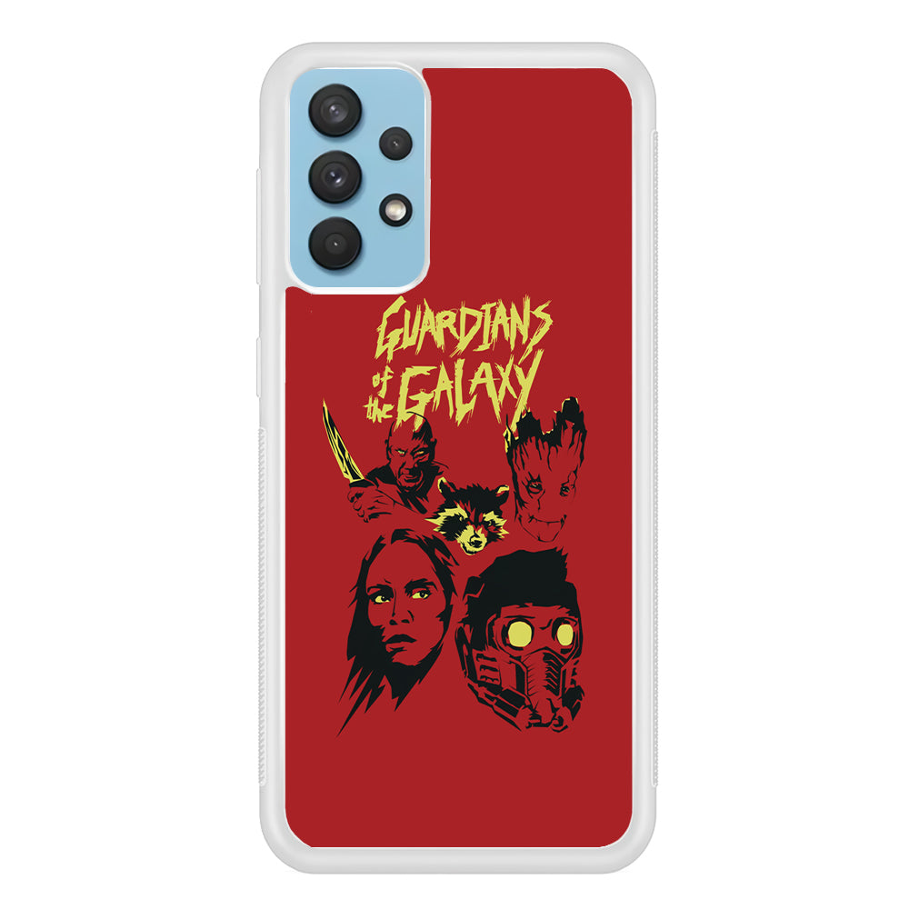 Guardians of The Galaxy Five Silhouette Samsung Galaxy A32 Case