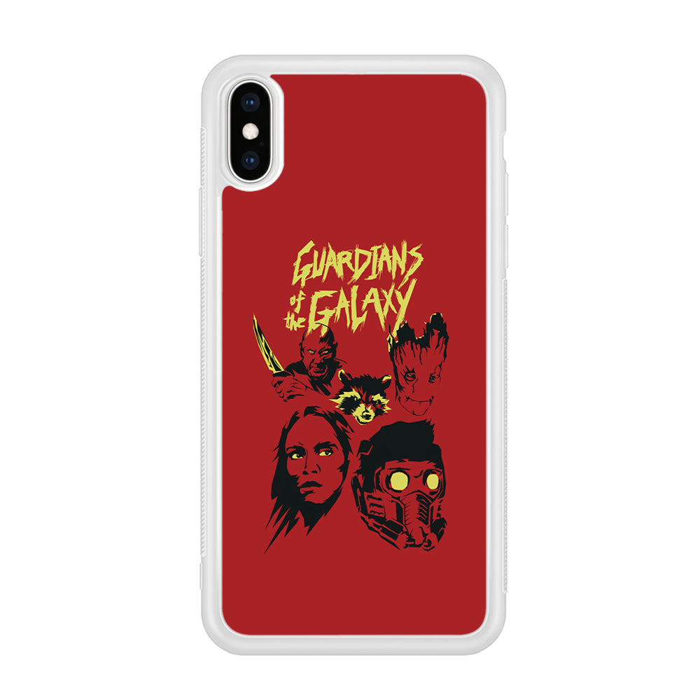 Guardians of The Galaxy Five Silhouette iPhone X Case