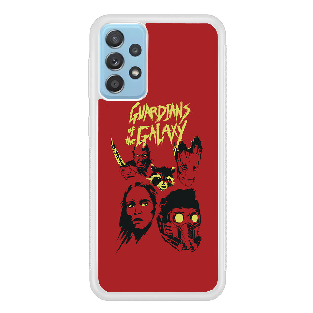 Guardians of The Galaxy Five Silhouette Samsung Galaxy A72 Case