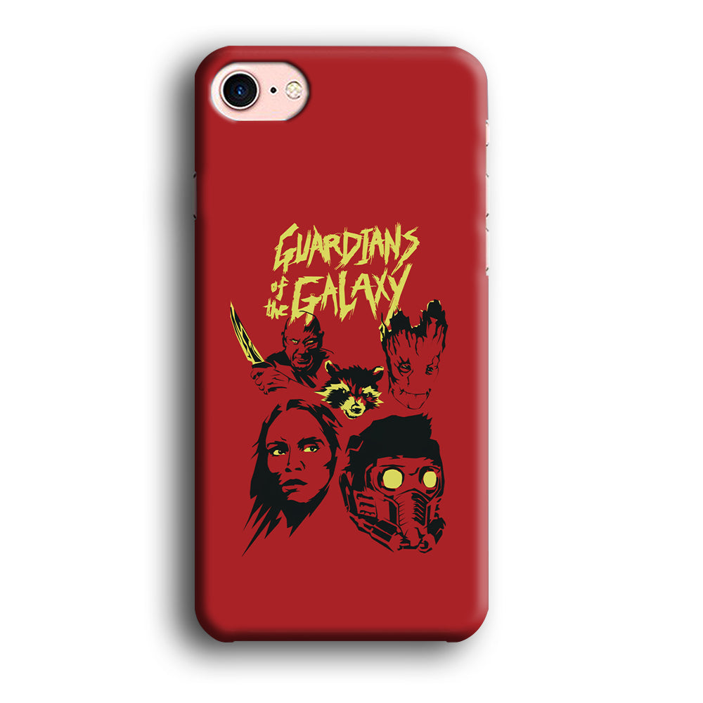 Guardians of The Galaxy Five Silhouette iPhone 8 Case