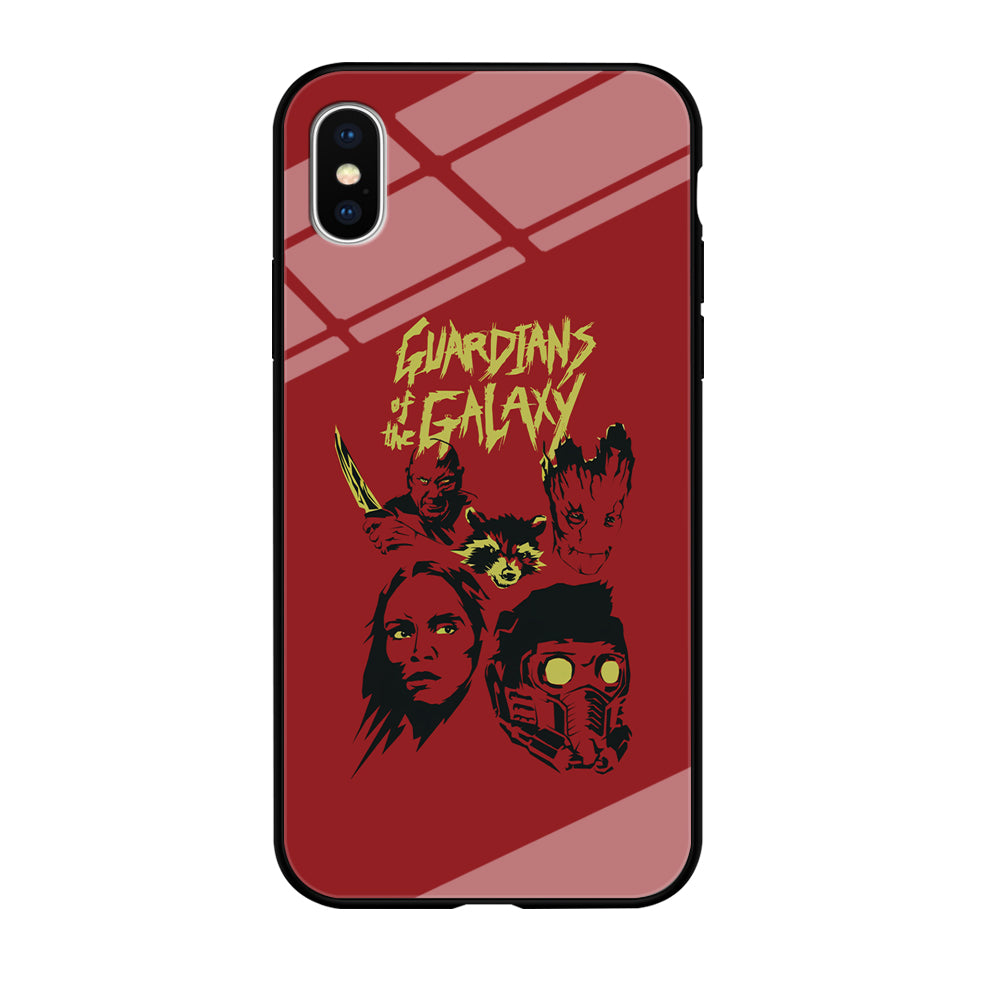 Guardians of The Galaxy Five Silhouette iPhone X Case