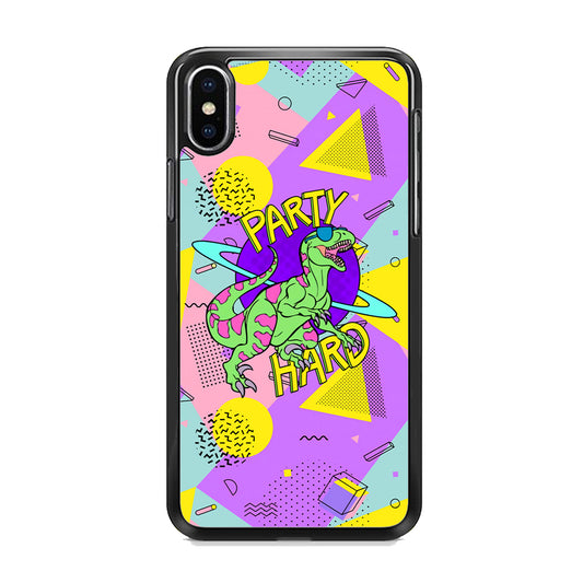 Hard Party with Dinosaur iPhone XS Case