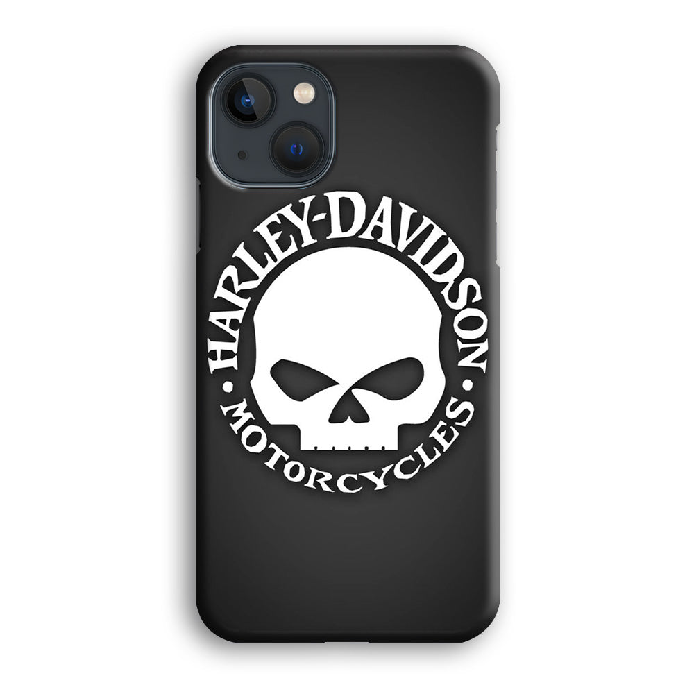 Harley Davidson Skull Grey iPhone 13 Case