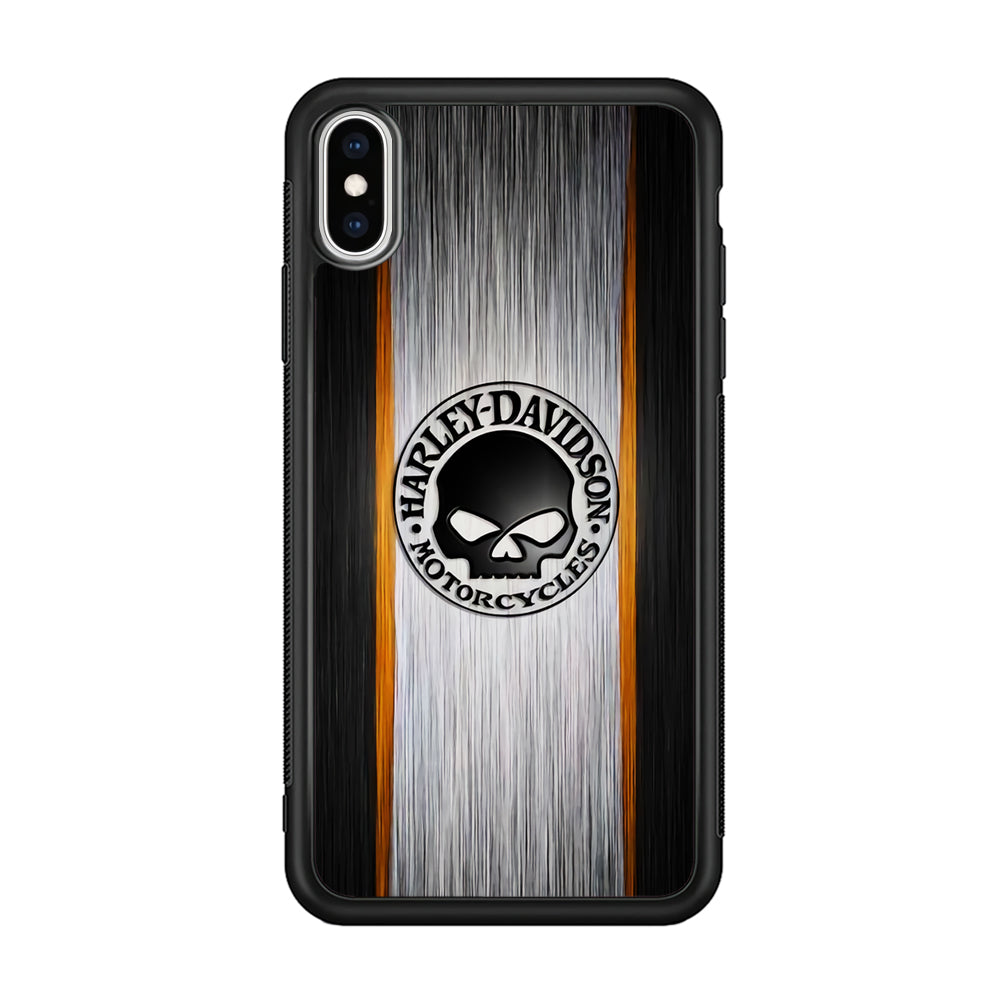 Harley Davidson Stripe Skull Logo iPhone XS Case