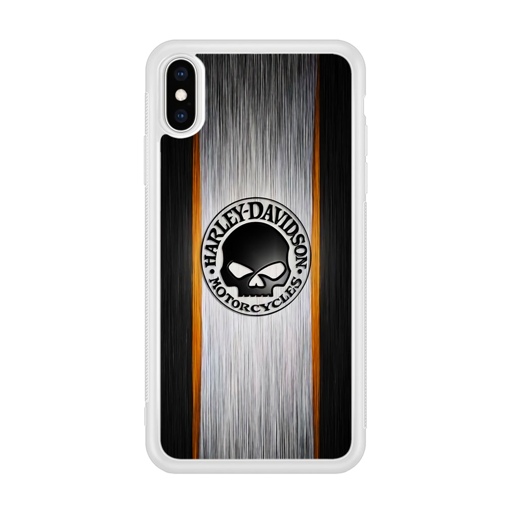 Harley Davidson Stripe Skull Logo iPhone XS Case