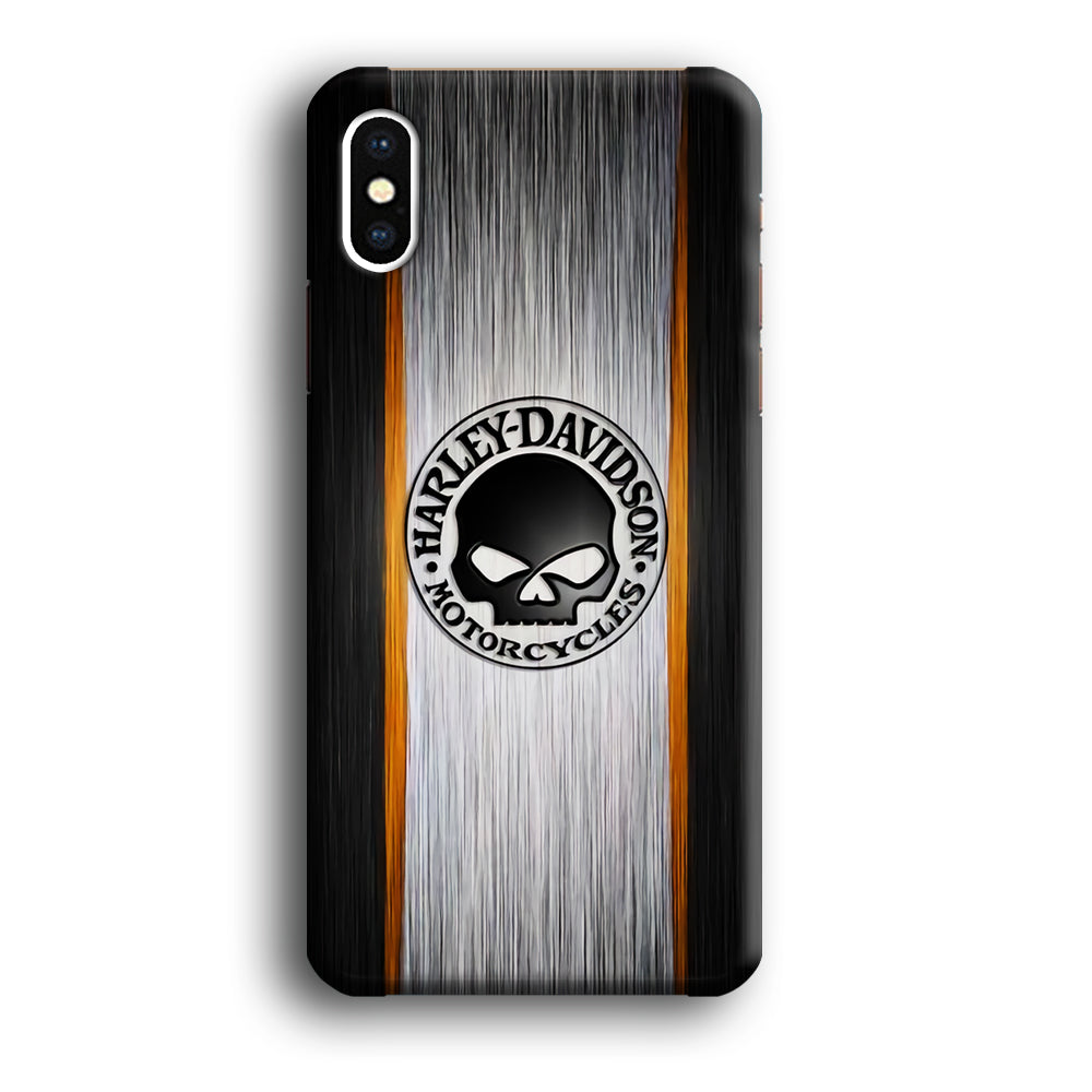 Harley Davidson Stripe Skull Logo iPhone XS Case