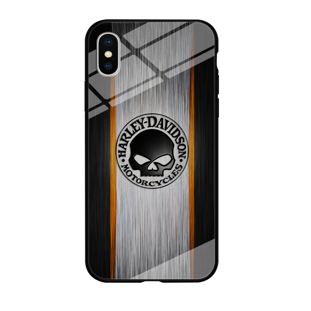 Harley Davidson Stripe Skull Logo iPhone XS Case