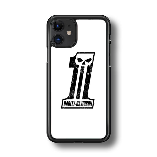 Harley Davidson White Number Skull iPhone 11 Case