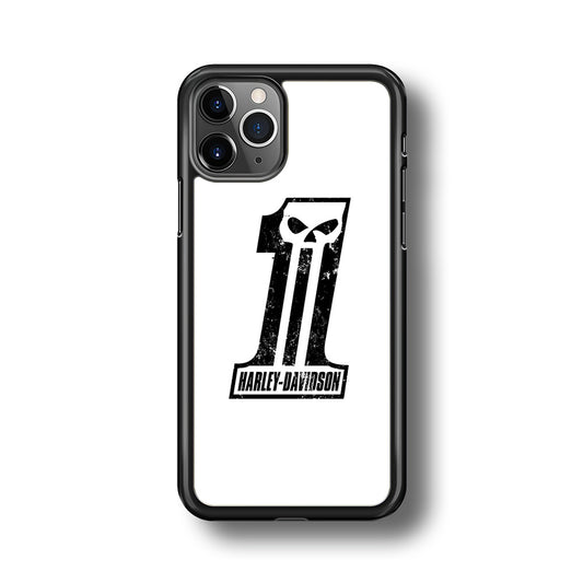 Harley Davidson White Number Skull iPhone 11 Pro Case