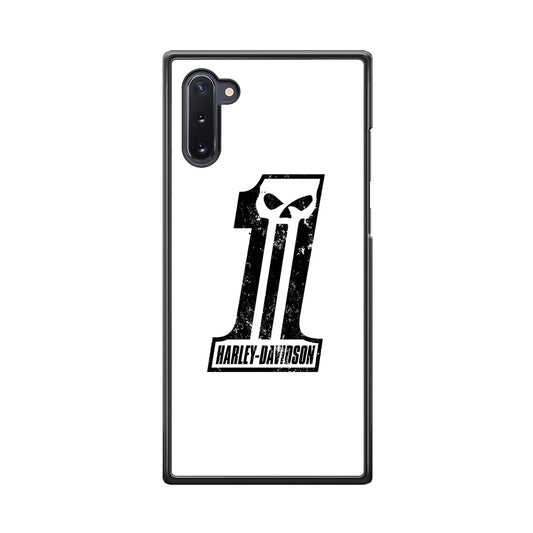 Harley Davidson White Number Skull Samsung Galaxy Note 10 Case