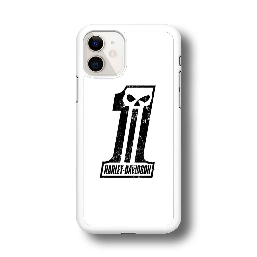 Harley Davidson White Number Skull iPhone 11 Case