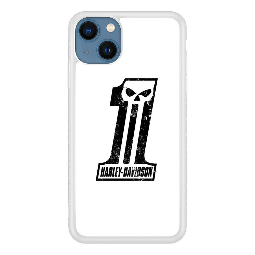 Harley Davidson White Number Skull iPhone 13 Case