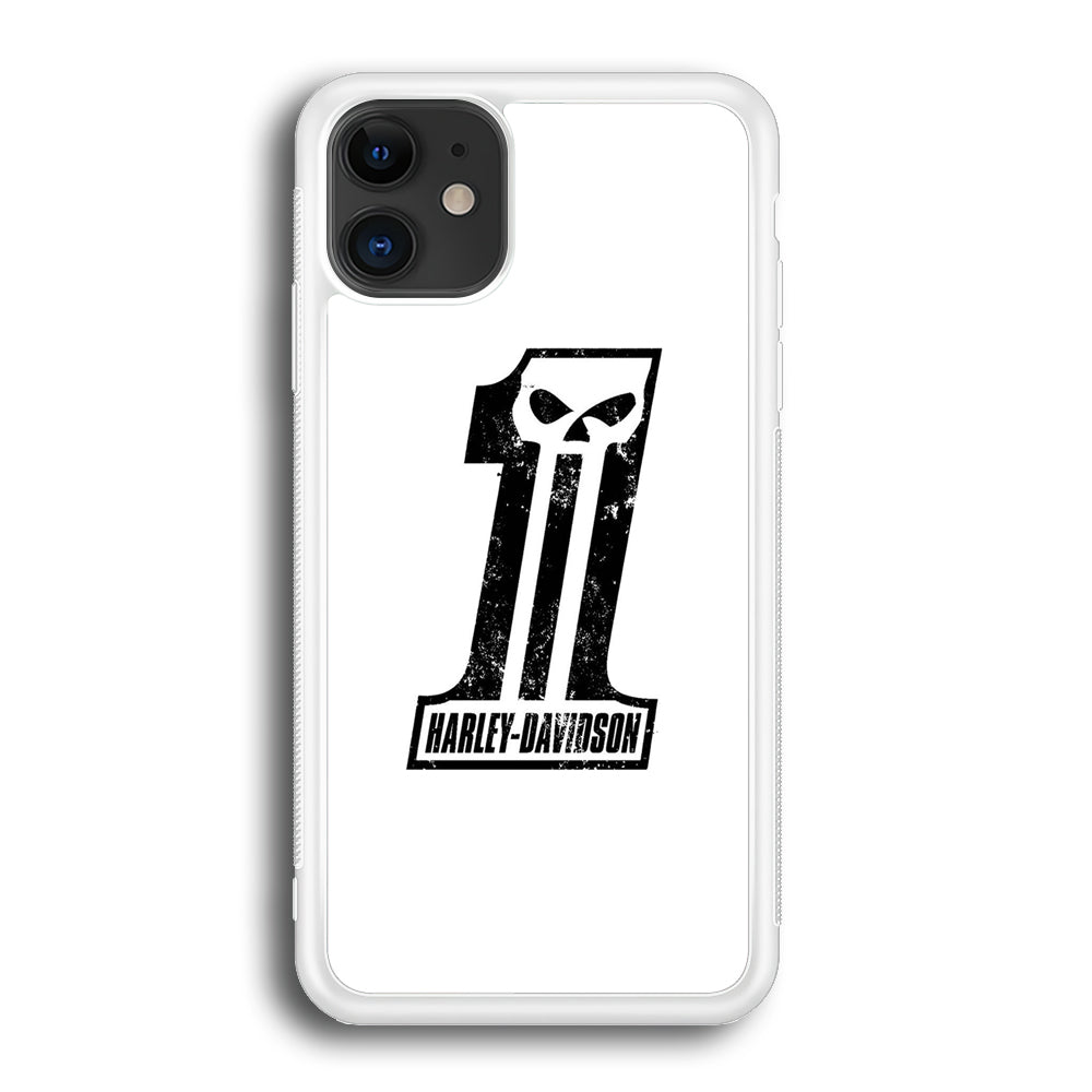 Harley Davidson White Number Skull iPhone 12 Case