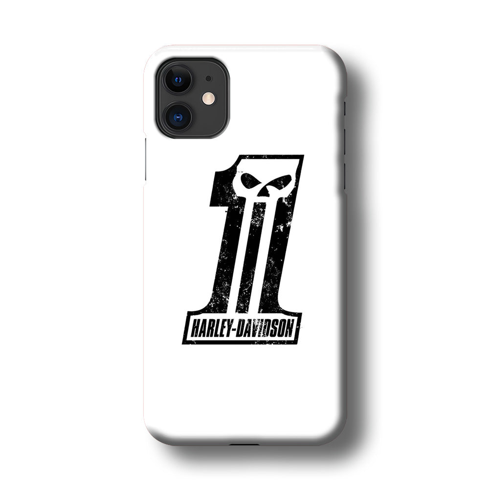 Harley Davidson White Number Skull iPhone 11 Case