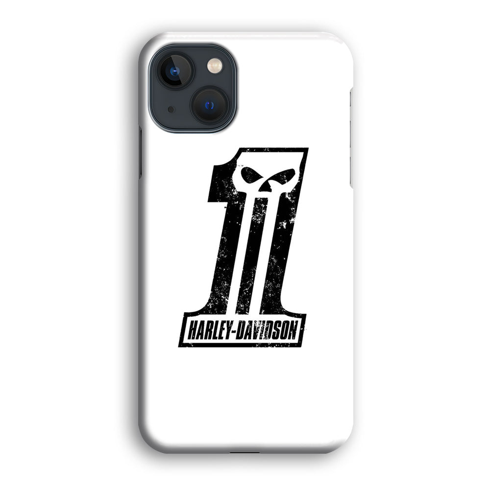 Harley Davidson White Number Skull iPhone 13 Case