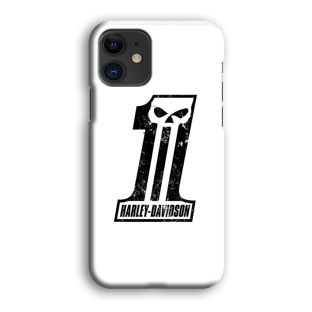 Harley Davidson White Number Skull iPhone 12 Case