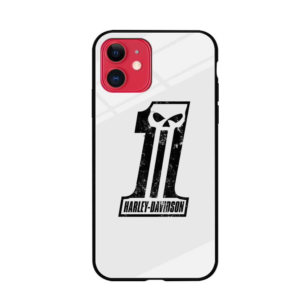 Harley Davidson White Number Skull iPhone 11 Case