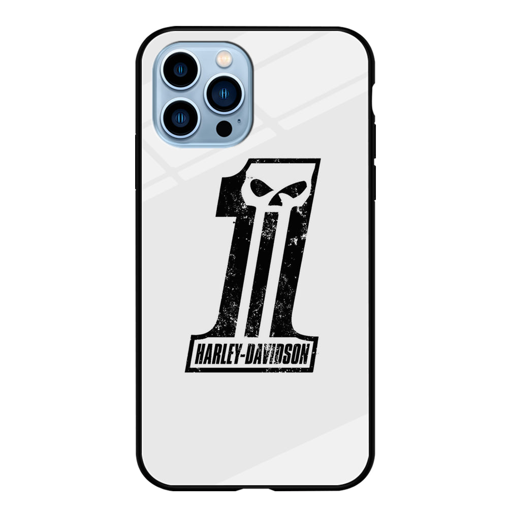 Harley Davidson White Number Skull iPhone 13 Pro Max Case