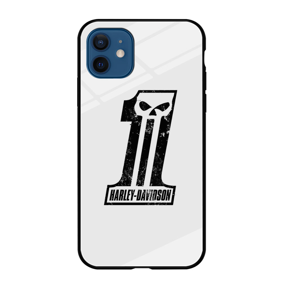 Harley Davidson White Number Skull iPhone 12 Case