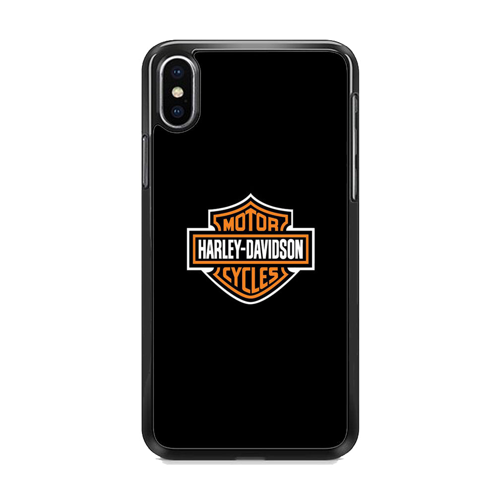 Harley Davidson Logo Black iPhone X Case