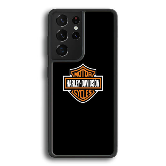 Harley Davidson Logo Black Samsung Galaxy S21 Ultra Case