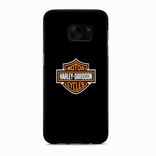 Harley Davidson Logo Black Samsung Galaxy S7 Edge Case