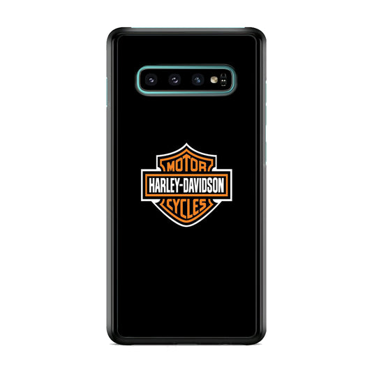 Harley Davidson Logo Black Samsung Galaxy S10 Case