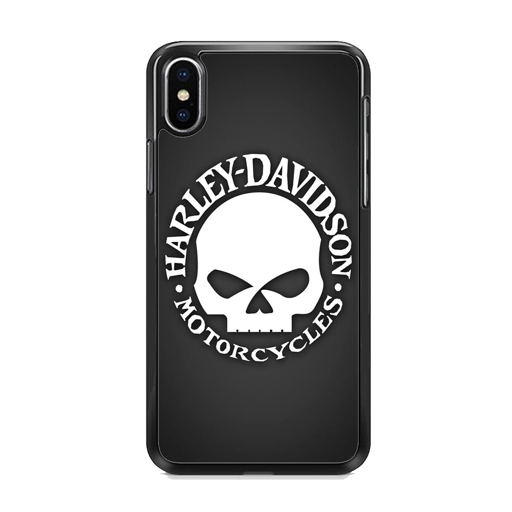 Harley Davidson Skull Grey iPhone X Case