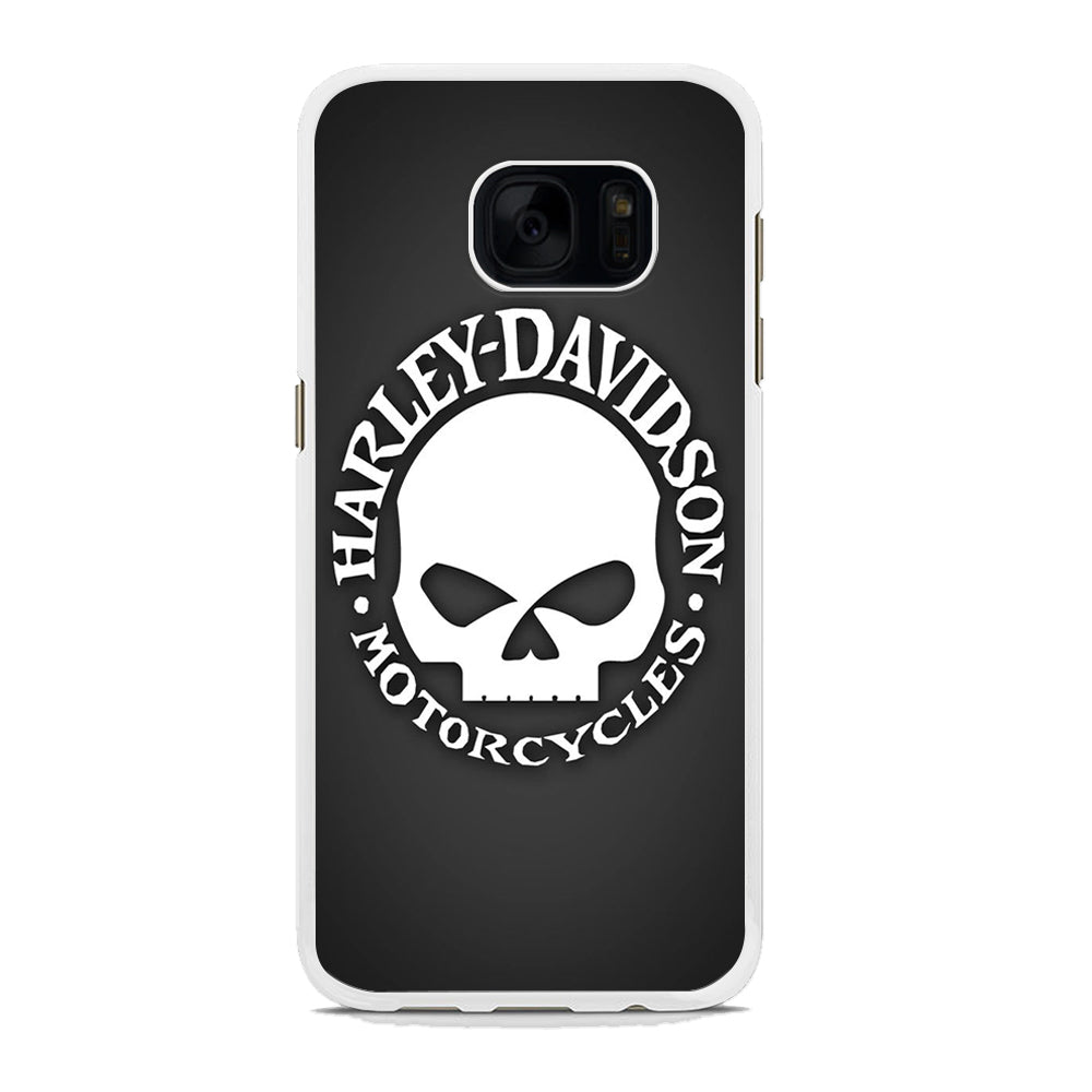 Harley Davidson Skull Grey Samsung Galaxy S7 Edge Case