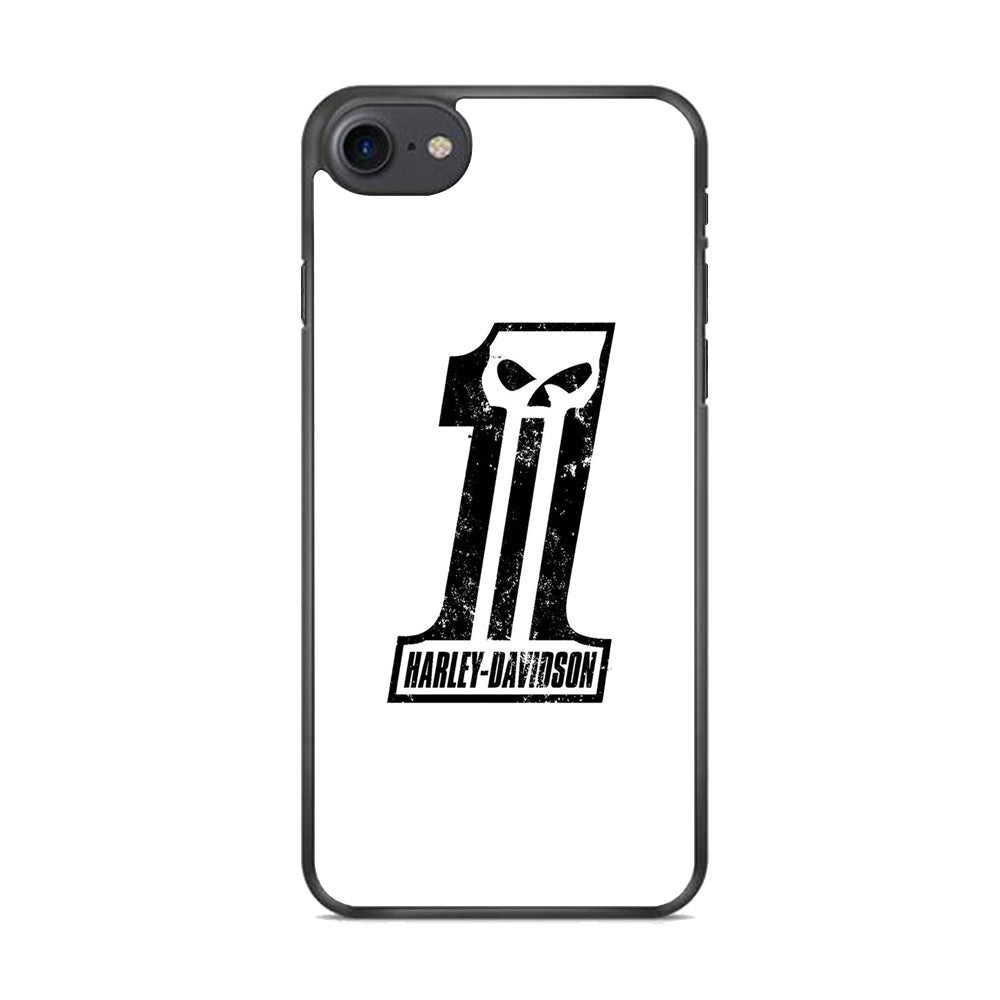 Harley Davidson White Number Skull iPhone 7 Case