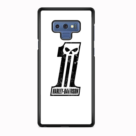 Harley Davidson White Number Skull Samsung Galaxy Note 9 Case