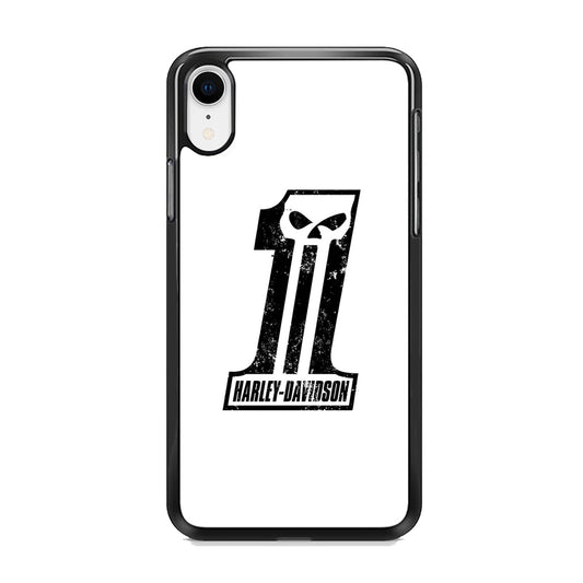 Harley Davidson White Number Skull iPhone XR Case