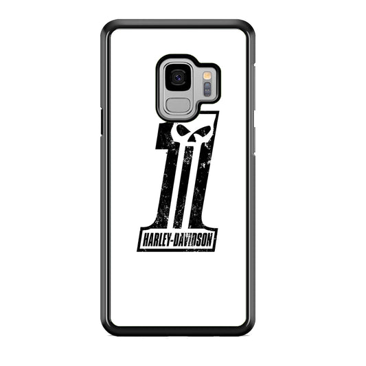 Harley Davidson White Number Skull Samsung Galaxy S9 Case