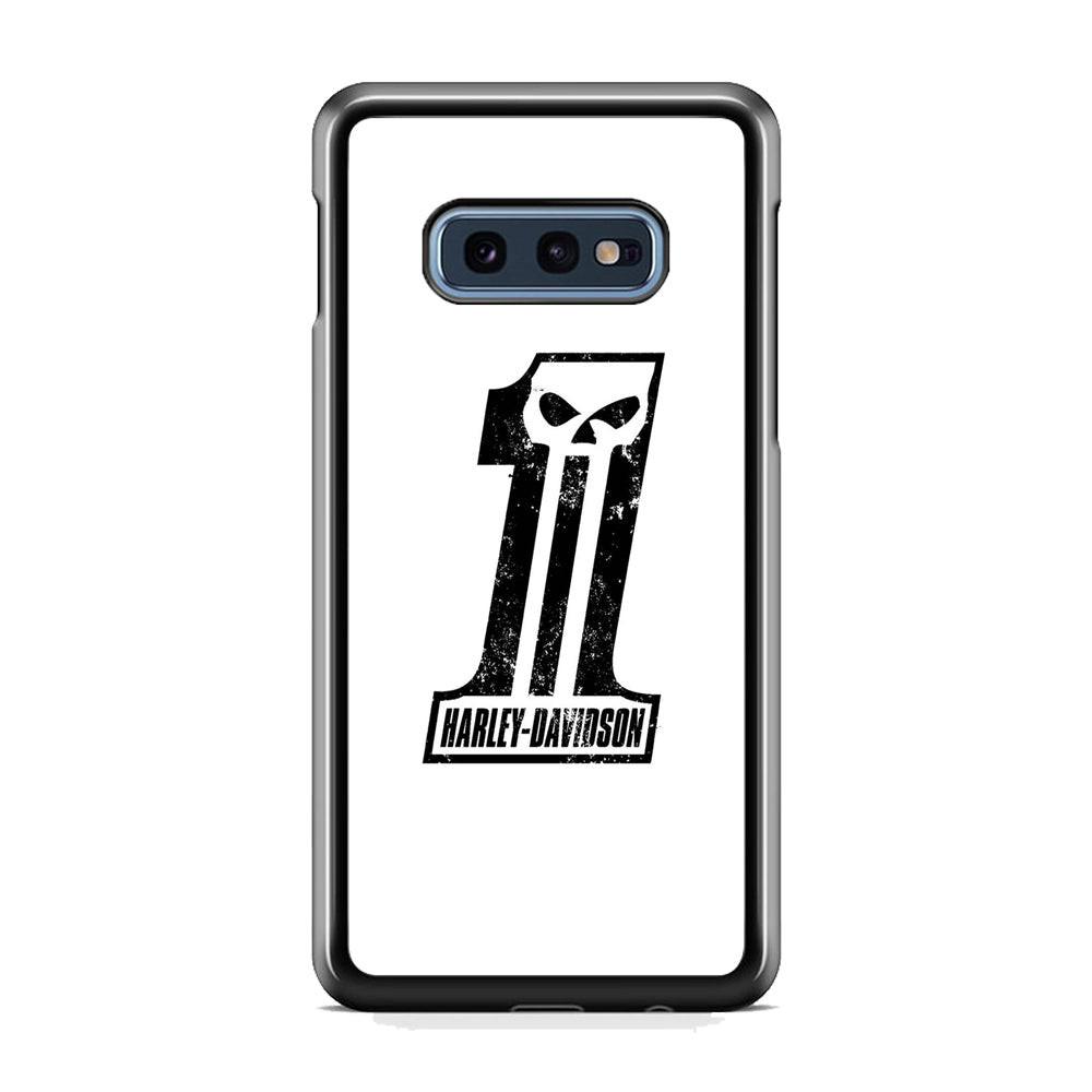 Harley Davidson White Number Skull Samsung Galaxy S10E Case